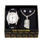 Watch and Classic Jesus Necklace with Earrings Gift Set - W1K-105