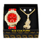 Watch and Prayers on Prayers Necklace with Earrings Gift Set - W1K-106