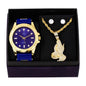 Watch and Always Prayers Necklace with Earrings Gift Set - W1K-107