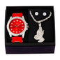 Watch and Always Prayers Necklace with Earrings Gift Set - W1K-107