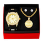 Watch and Last Supper Necklace with Earrings Gift Set - W1K-108