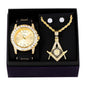 Watch and Mason Necklace with Earrings Gift Set - W1K-111