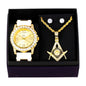 Watch and Mason Necklace with Earrings Gift Set - W1K-111