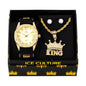 Watch and King Crown Necklace with Earrings Gift Set - W1K-117