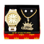 Watch and Champ Necklace with Earrings Gift Set - W1K-118