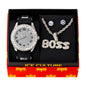 Watch and BOSS Necklace with Earrings Gift Set - W1K-120