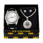 Watch and Tiger Medallion Necklace with Earrings Gift Set - W1K-125