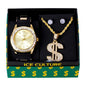 Watch and Dollar Necklace with Earrings Gift Set - W1K-137