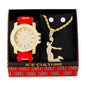 Watch and Basket ball Necklace with Earrings Gift Set - W1K-139
