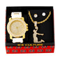 Watch and Basket ball Necklace with Earrings Gift Set - W1K-139