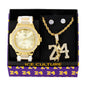 Watch and Basket ball Necklace with Earrings Gift Set - W1K-143