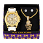 Watch and Basket ball Necklace with Earrings Gift Set - W1K-144