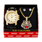 Watch and Tiger Necklace with Earrings Gift Set - W1K-147