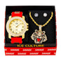 Watch and Tiger Necklace with Earrings Gift Set - W1K-147