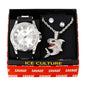 Watch and Shark Necklace with Earrings Gift Set - W1K-152