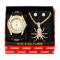 Watch and Spider Necklace with Earrings Gift Set - W1K-153
