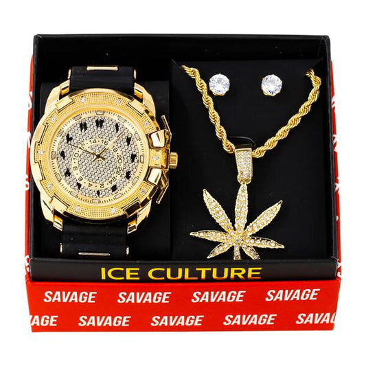 Watch and Necklace with Earrings Gift Set - W1K-154