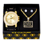 Watch and BLM Necklace with Earrings Gift Set - W1K-170