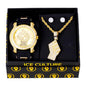 Watch and Fist Necklace with Earrings Gift Set - W1K-171