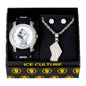 Watch and Fist Necklace with Earrings Gift Set - W1K-171