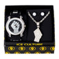 Watch and Fist Necklace with Earrings Gift Set - W1K-171