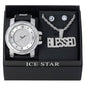 Watch and Blessed Necklace with Earrings Gift Set - W1K2-101