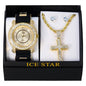 Watch and Cross Necklace with Earrings Gift Set - W1K2-102