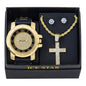Watch and Cross Necklace with Earrings Gift Set - W1K2-104