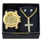 Watch and Cross Necklace with Earrings Gift Set - W1K2-104
