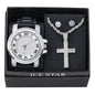 Watch and Cross Necklace with Earrings Gift Set - W1K2-104