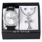 Watch and Cross Necklace with Earrings Gift Set - W1K2-106