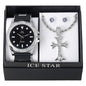 Watch and Cross Necklace with Earrings Gift Set - W1K2-106