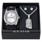 Watch and Jesus Necklace with Earrings Gift Set - W1K2-107