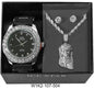 Watch and Jesus Necklace with Earrings Gift Set - W1K2-107