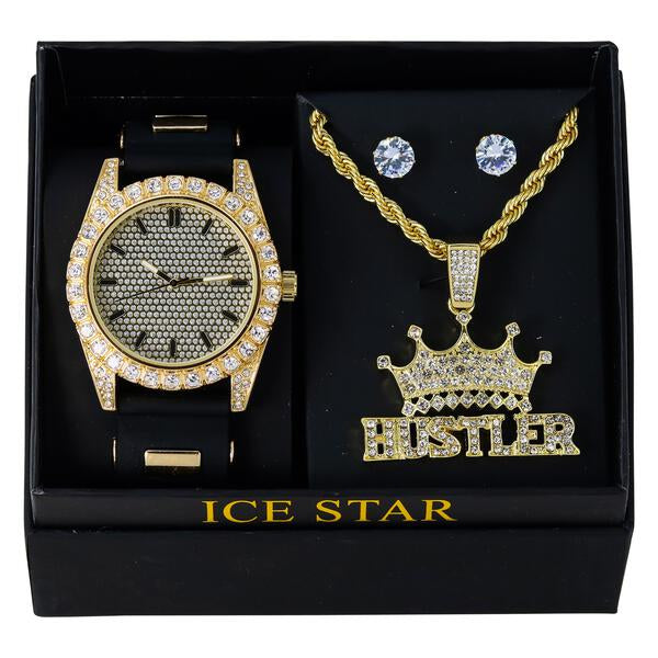 Watch and Royalty Necklace with Earrings Gift Set - W1K2-112