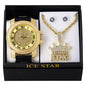 Watch and Royalty Necklace with Earrings Gift Set - W1K2-113