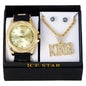 Watch and Royalty Necklace with Earrings Gift Set - W1K2-114