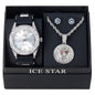 Watch and Lion Necklace with Earrings Gift Set - W1K2-119