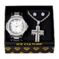 Watch and Cross Necklace with Earrings Gift Set - W1K2-126