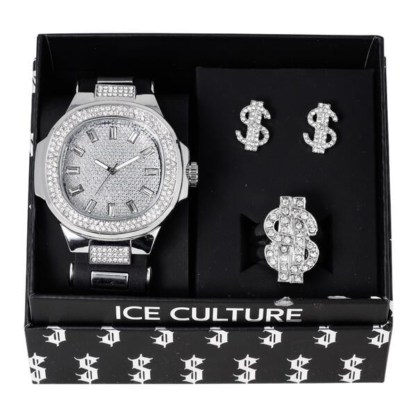Watch and Money Ring with Earrings Gift Set - WRE-8713B