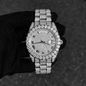Men's 41mm Iced Out Moissanite Stainless Steel Watch - Automatic Movement