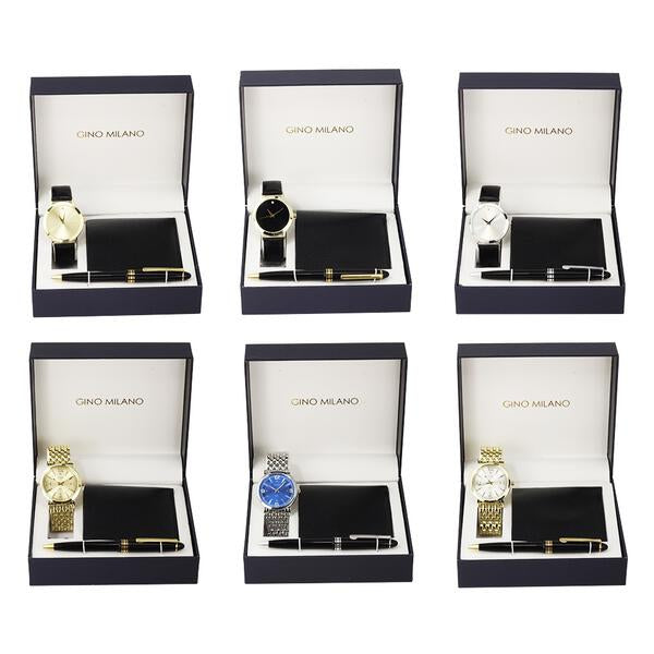 Men's Classic Watch and Wallet Assorted 6-Pack - WWS-ASST