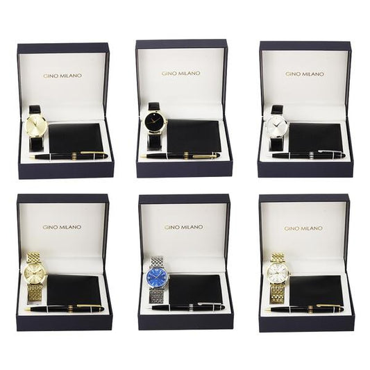 Men's Classic Watch and Wallet Assorted 6-Pack - WWS-ASST