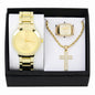 Metal Band Watches w/Necklace and Ring Gift-Set - W1K3-001