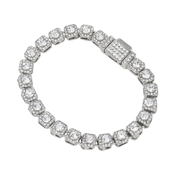 8mm Iced Micro Cluster Bracelet - IOCH-203-B