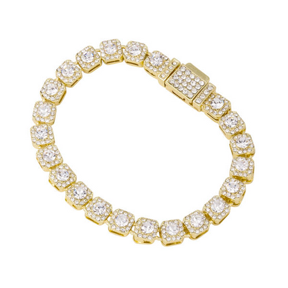 8mm Iced Micro Cluster Bracelet - IOCH-203-B