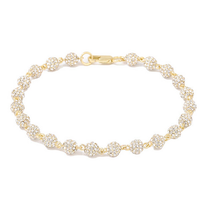 Men's 6mm Iced Out Ball Chain Bracelet - HSCH-160-B