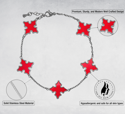 15mm Stainless Steel Cross Bracelet - SSBR-303
