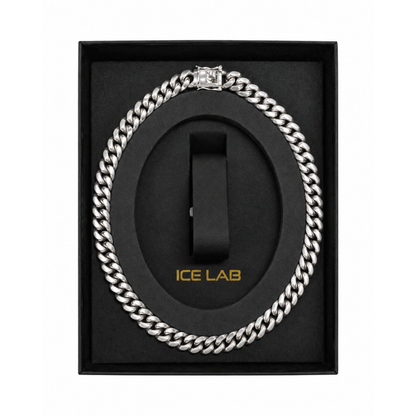 Silver-tone Cuban chain in gift box WCH-206