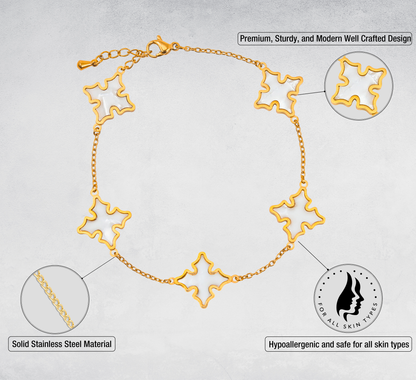 15mm Stainless Steel Cross Bracelet - SSBR-302